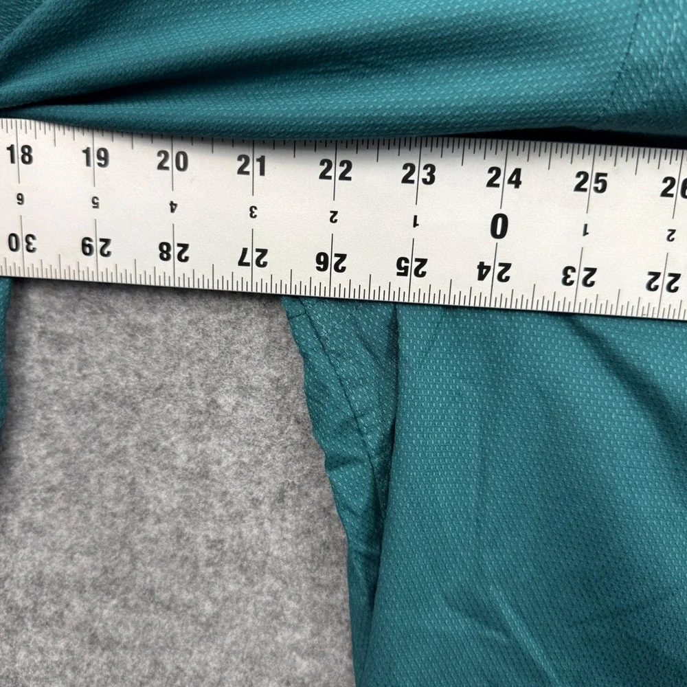 Haggar Premium Comfort Dress Shirt XXL 18-18.5 34/35 Slim Fit Dark Green Stretch